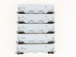 HO Scale Athearn 72392 UP Union Pacific 54' 3-Bay Covered Hopper 5-Pack RTR