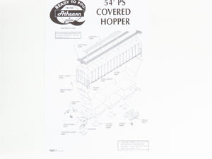 HO Scale Athearn 72392 UP Union Pacific 54' 3-Bay Covered Hopper 5-Pack RTR