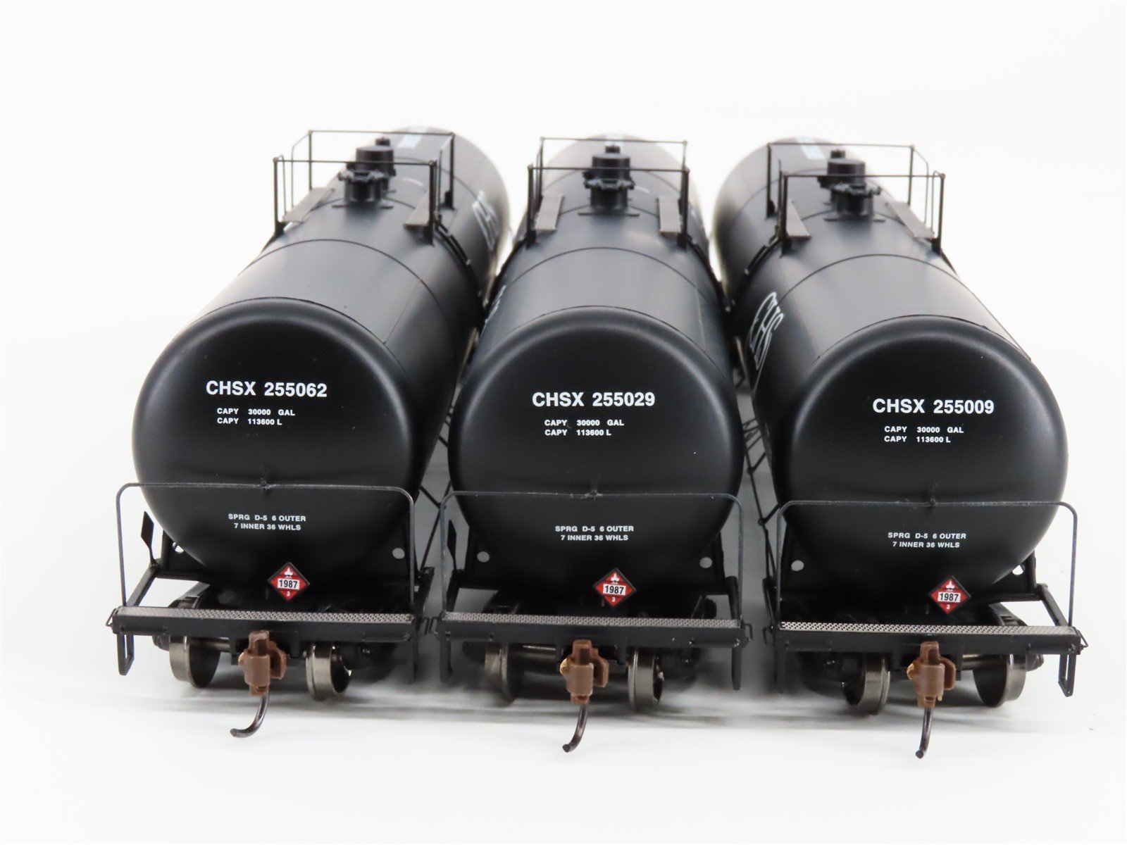 HO Scale Athearn ATH98437 CHSX CHS 30K Gallon Ethanol Tank Car 3-Pack RTR