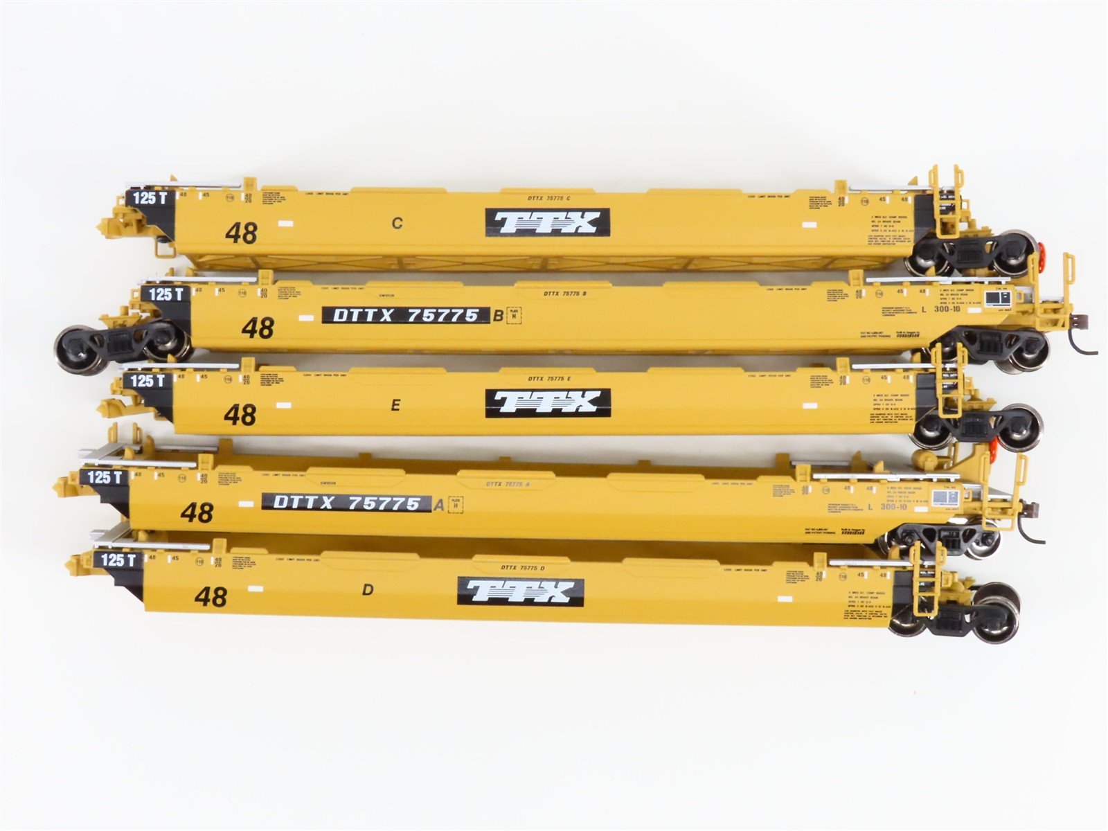 HO Scale Athearn 92993 DTTX TTX 48' Flat Car 5-Pack 75775 RTR