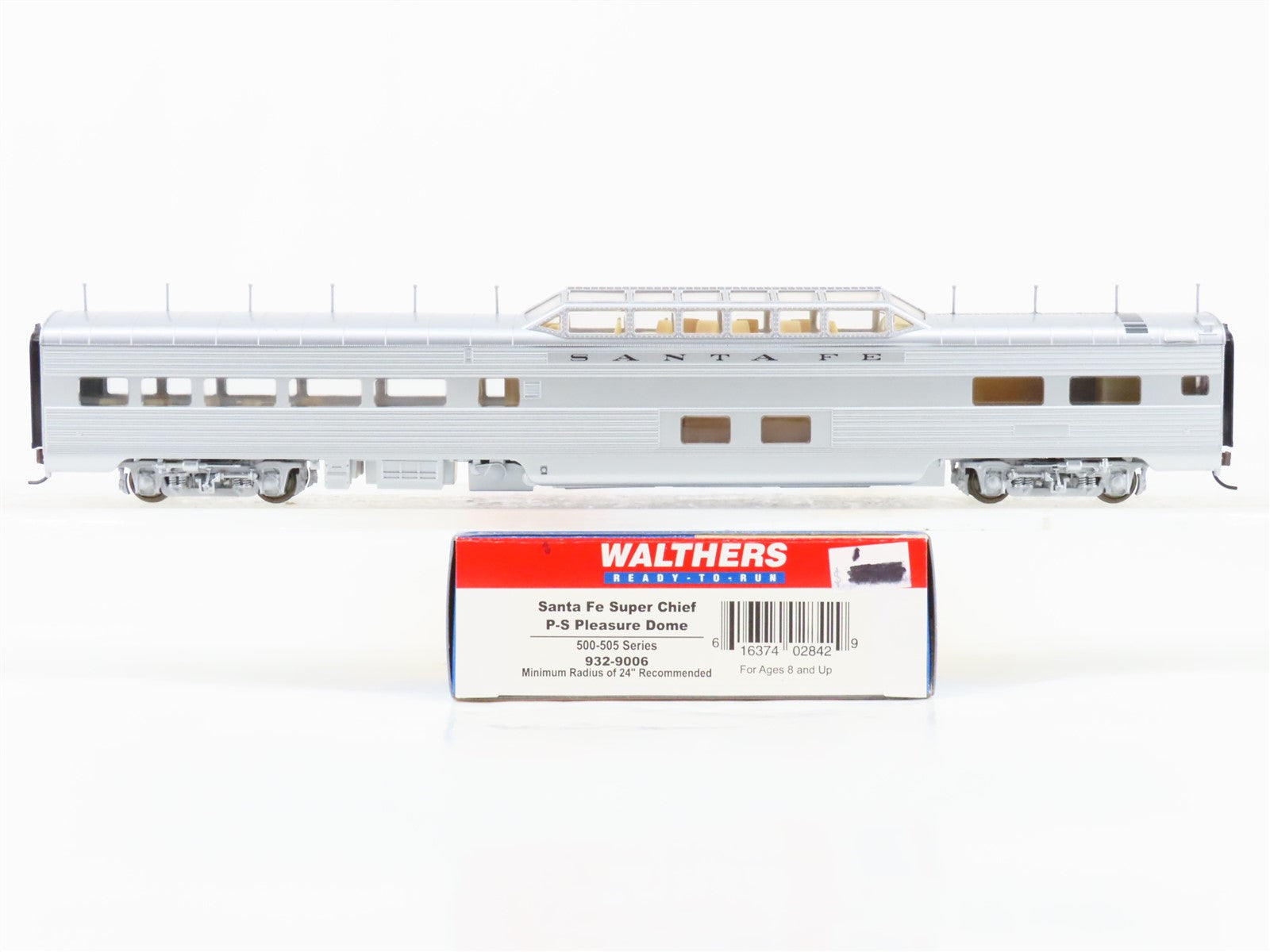 HO Scale Walthers 932-9006 ATSF Santa Fe Super Chief Pleasure Dome Passenger Car