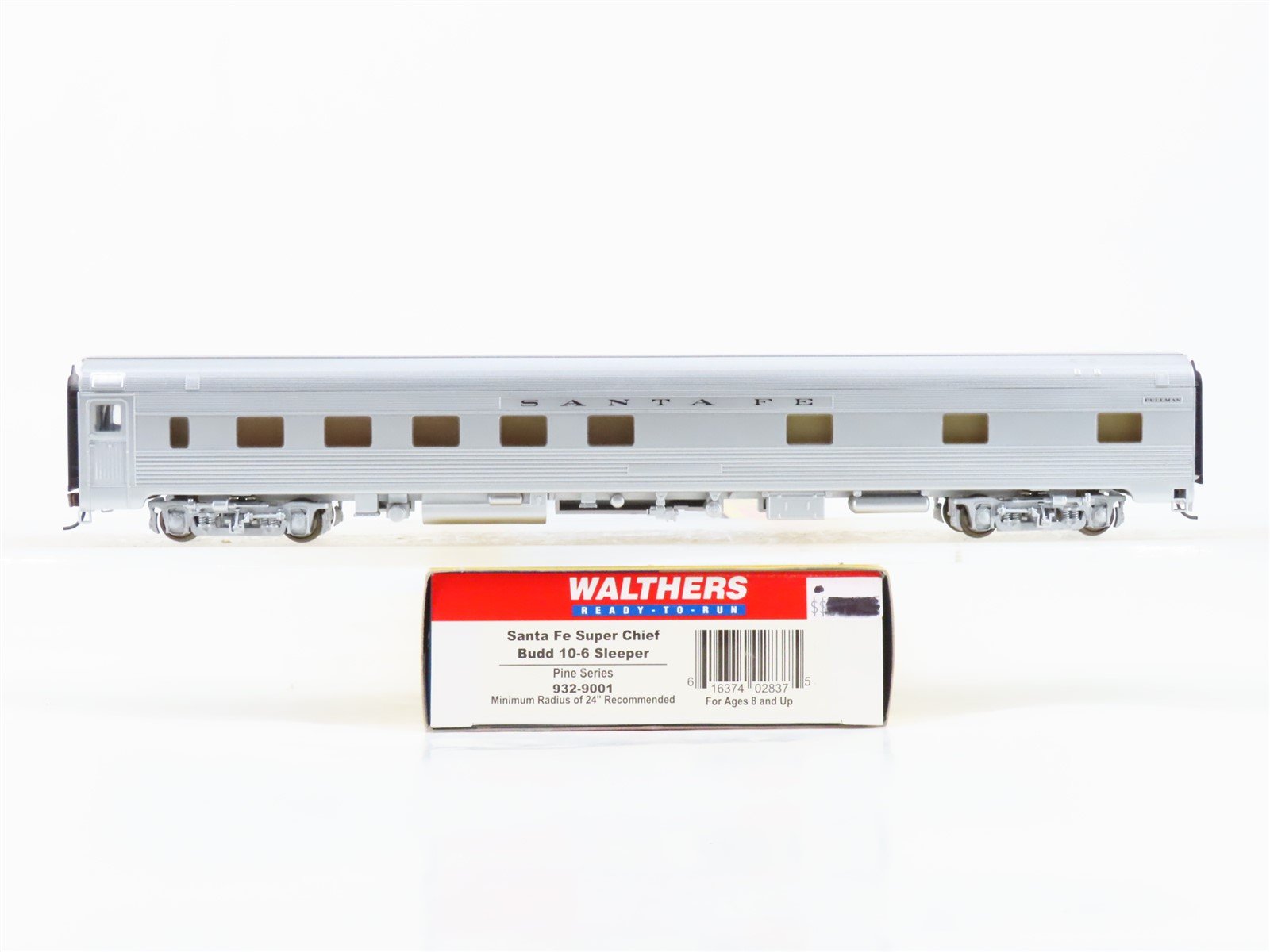 HO Scale Walthers 932-9001 ATSF Santa Fe Super Chief Budd 10-6 Sleeper Passenger
