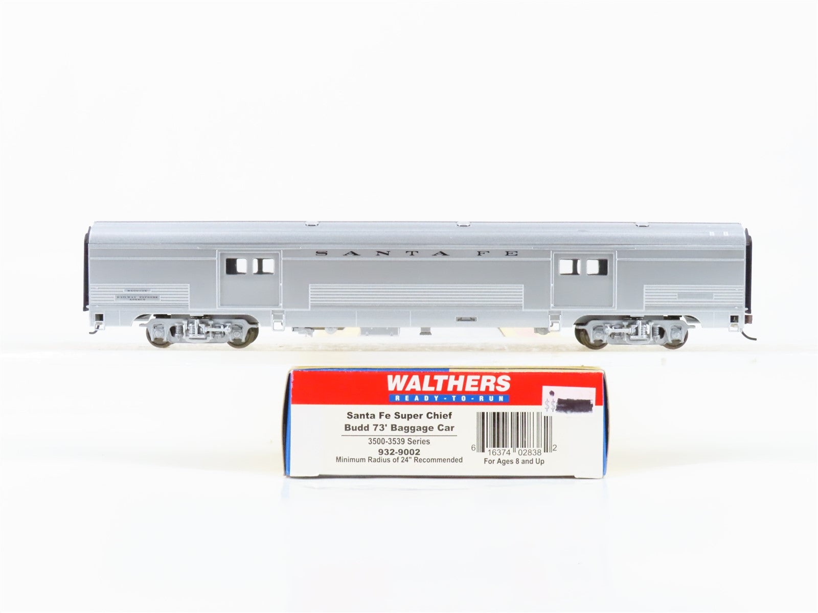 HO Scale Walthers 932-9002 ATSF Santa Fe Super Chief Budd 73' Baggage Passenger