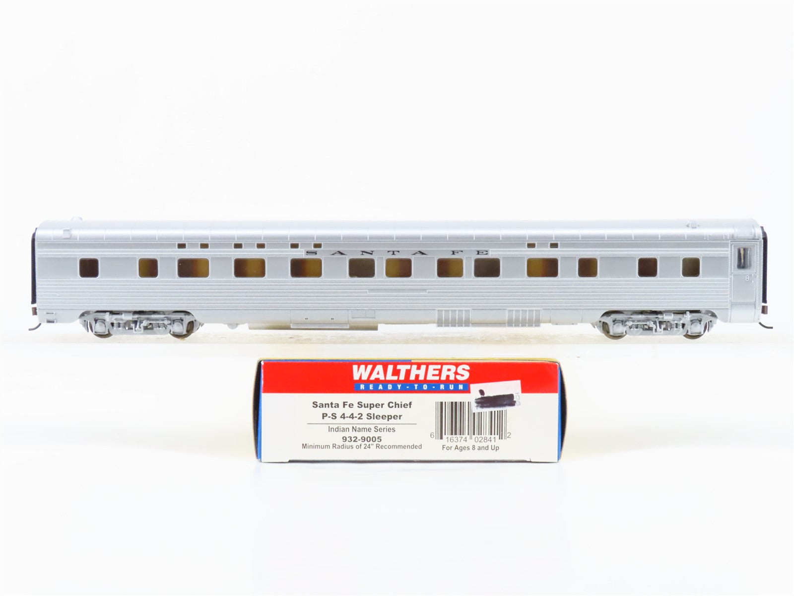 HO Scale Walthers 932-9005 ATSF Santa Fe Super Chief 4-4-2 Sleeper Passenger