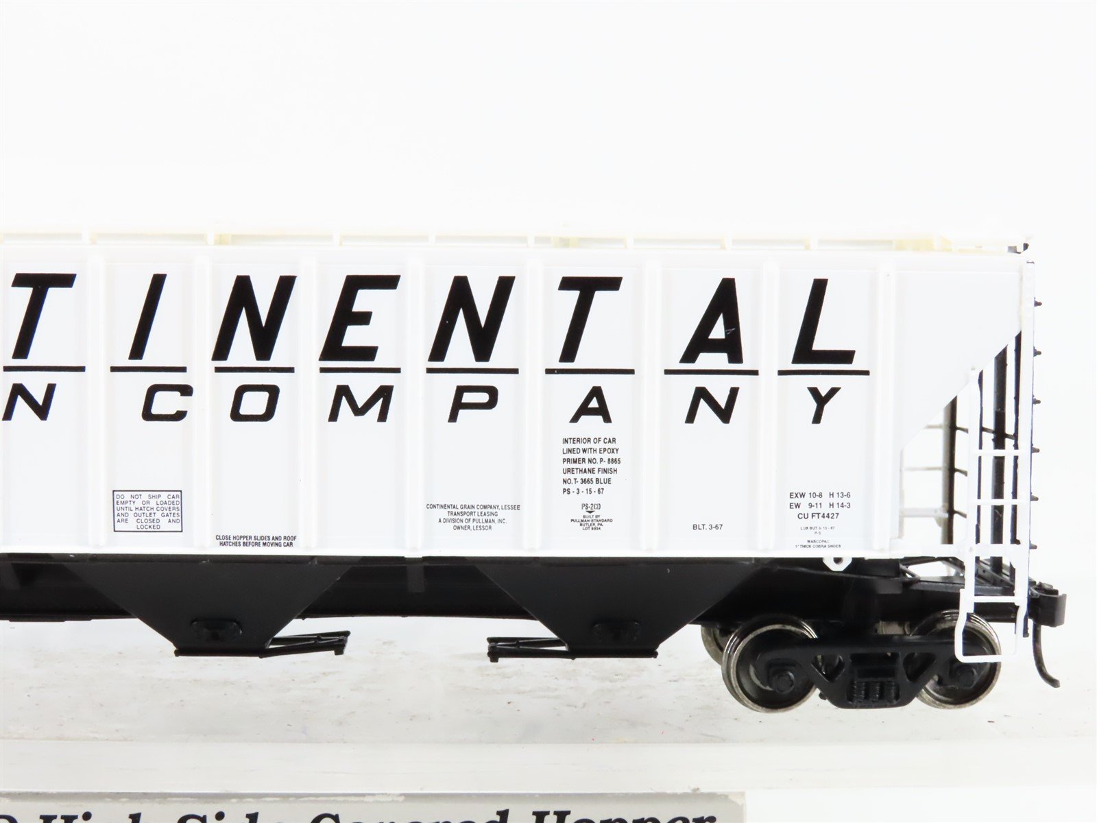 HO Scale Life-Like Proto 2000 21875 TLDX Continental 3-Bay Covered Hopper #6282