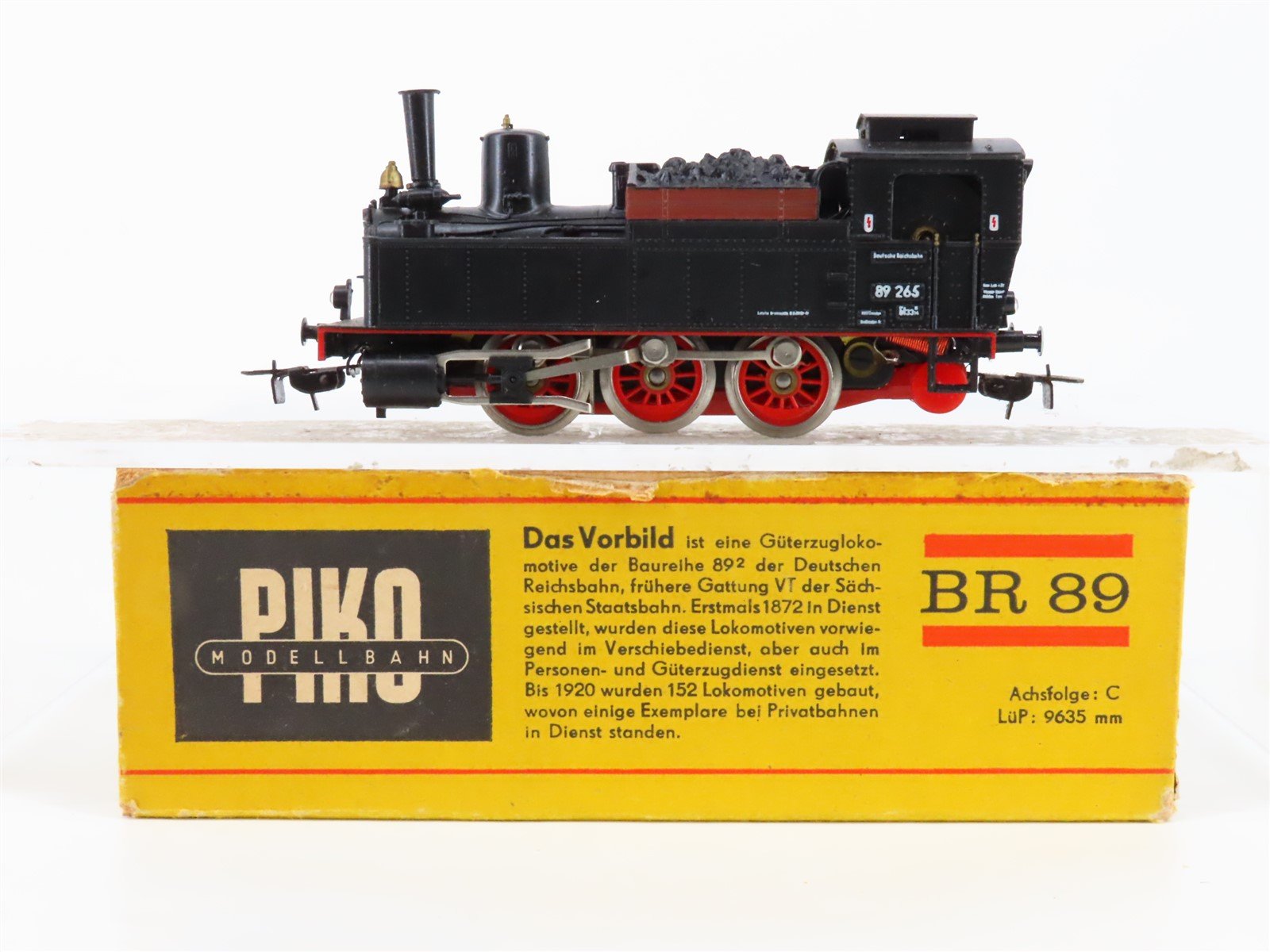 HO Scale PIKO 5/6300 DB Deutsche Bundesbahn 0-6-0 BR89 Tank Steam #265