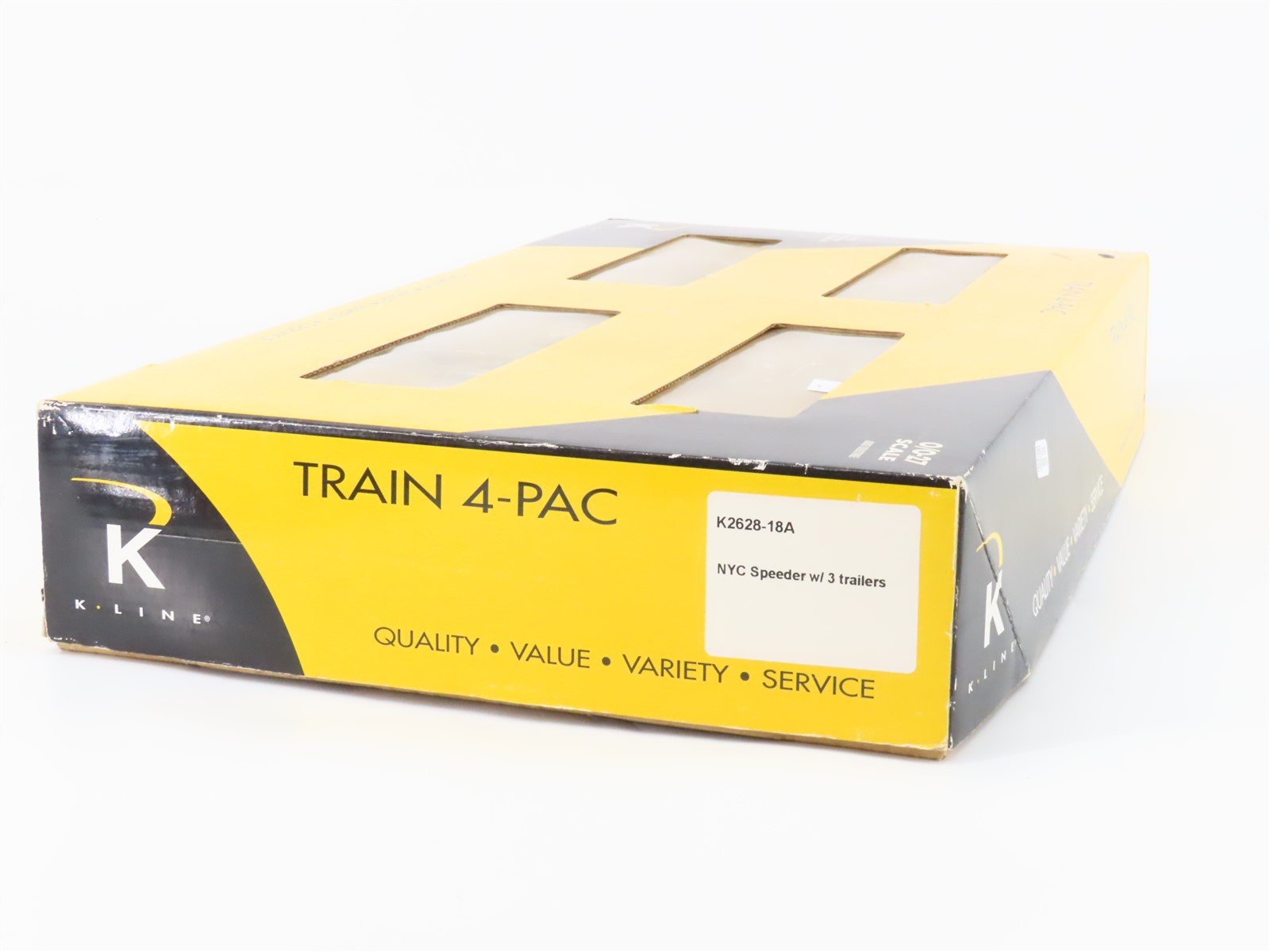 O Gauge 3-Rail K-Line K2628-18A NYC New York Central Speeder w/3 Trailers