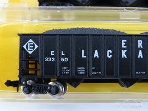 LOT of 4 N Scale Atlas PRR/EL/RDG 3-Bay Open Hopper Cars w/Coal Load