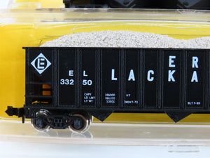LOT of 4 N Scale Atlas PRR/EL/RDG 3-Bay Open Hopper Cars w/Coal Load