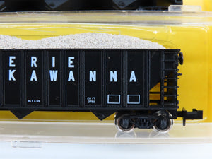 LOT of 4 N Scale Atlas PRR/EL/RDG 3-Bay Open Hopper Cars w/Coal Load