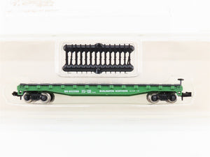 N Scale Atlas 3801 BN Burlington Northern Flatcar w/Stakes #602298