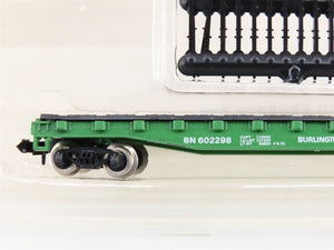 N Scale Atlas 3801 BN Burlington Northern Flatcar w/Stakes #602298