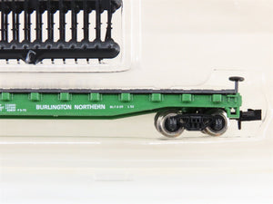 N Scale Atlas 3801 BN Burlington Northern Flatcar w/Stakes #602298