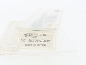 N Scale Atlas 3801 BN Burlington Northern Flatcar w/Stakes #602298