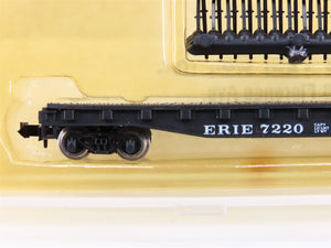 N Scale Atlas 3805 Erie Railway Flatcar w/Stakes #7220
