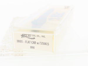 N Scale Atlas 3805 Erie Railway Flatcar w/Stakes #7220