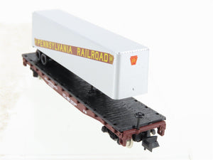 N Scale Atlas 3774 PRR Pennsylvania Flatcar #475303 w/40' Trailer