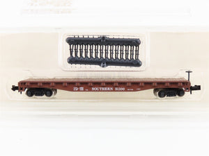 N Scale Atlas 3811 Southern Flatcar w/Stakes #51100
