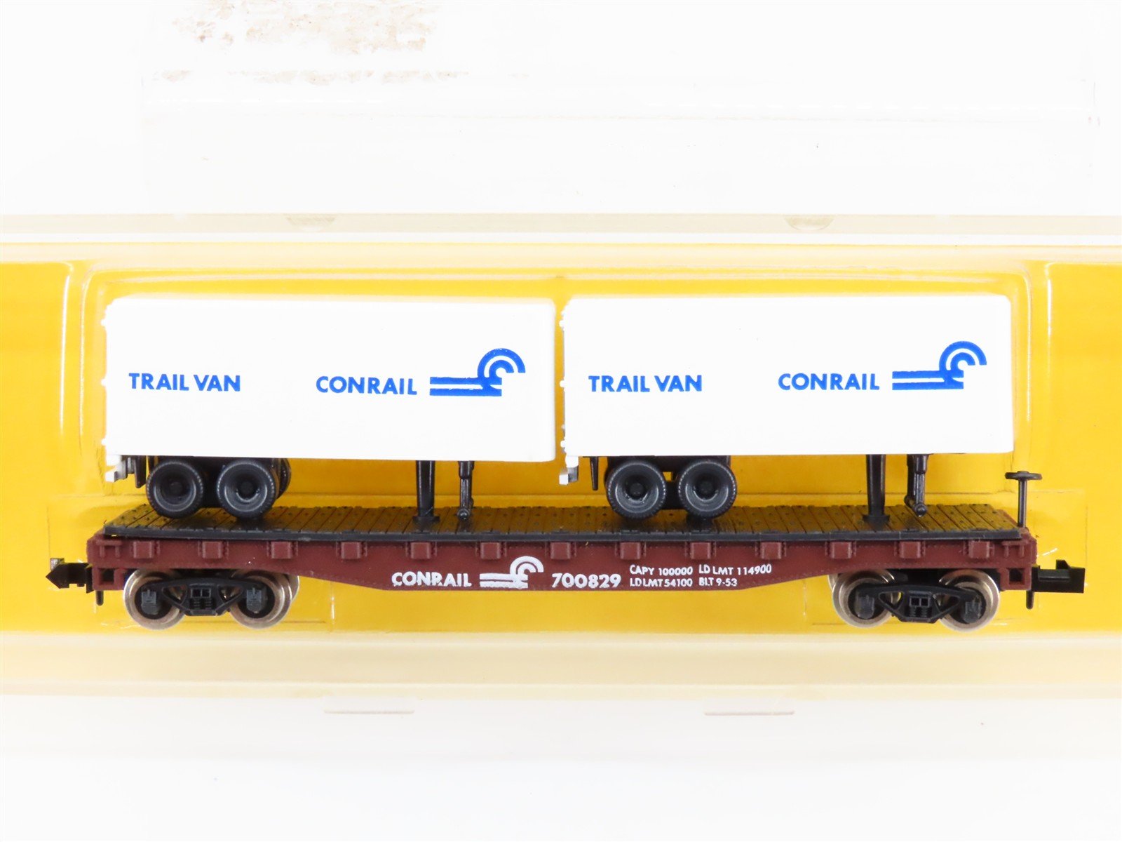 N Scale Atlas 3742 CR Conrail Flatcar #700829 w/40' Trailer