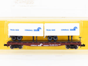 N Scale Atlas 3742 CR Conrail Flatcar #700829 w/40' Trailer