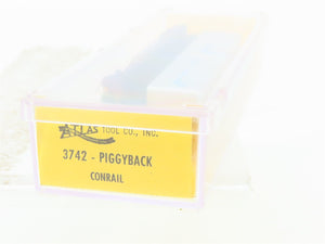 N Scale Atlas 3742 CR Conrail Flatcar #700829 w/2 Trailers