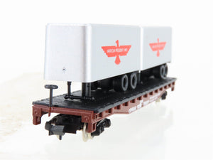 N Scale Atlas 3753 CR Conrail Flatcar #700829 w/2 American President Trailers