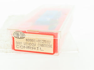 N Scale Con-Cor 0001-01251U CR Conrail Bay Window Caboose #23456