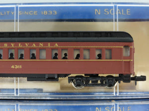 LOT of 4 N Scale Bachmann PRR Pennsylvania Combine & Coach Passenger Cars
