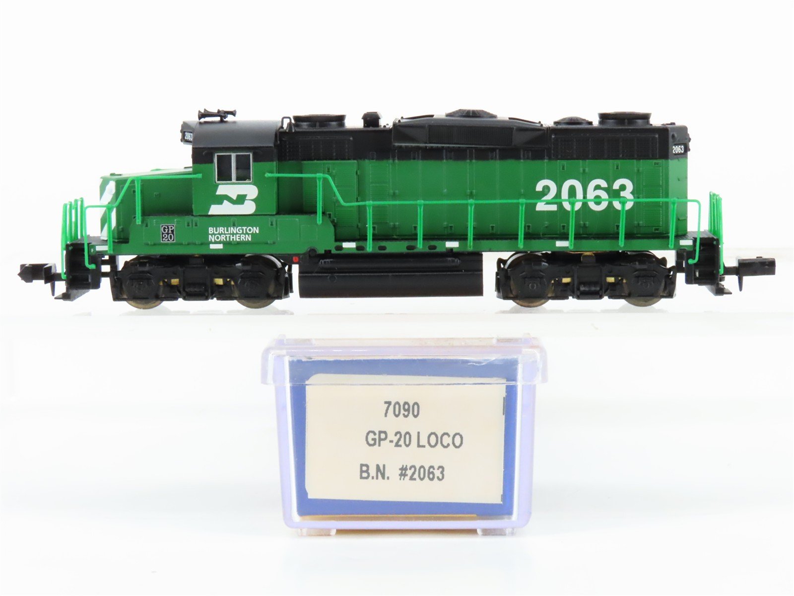 N Scale Life-Like 7090 BN Burlington Northern GP20 Diesel Locomotive #2063