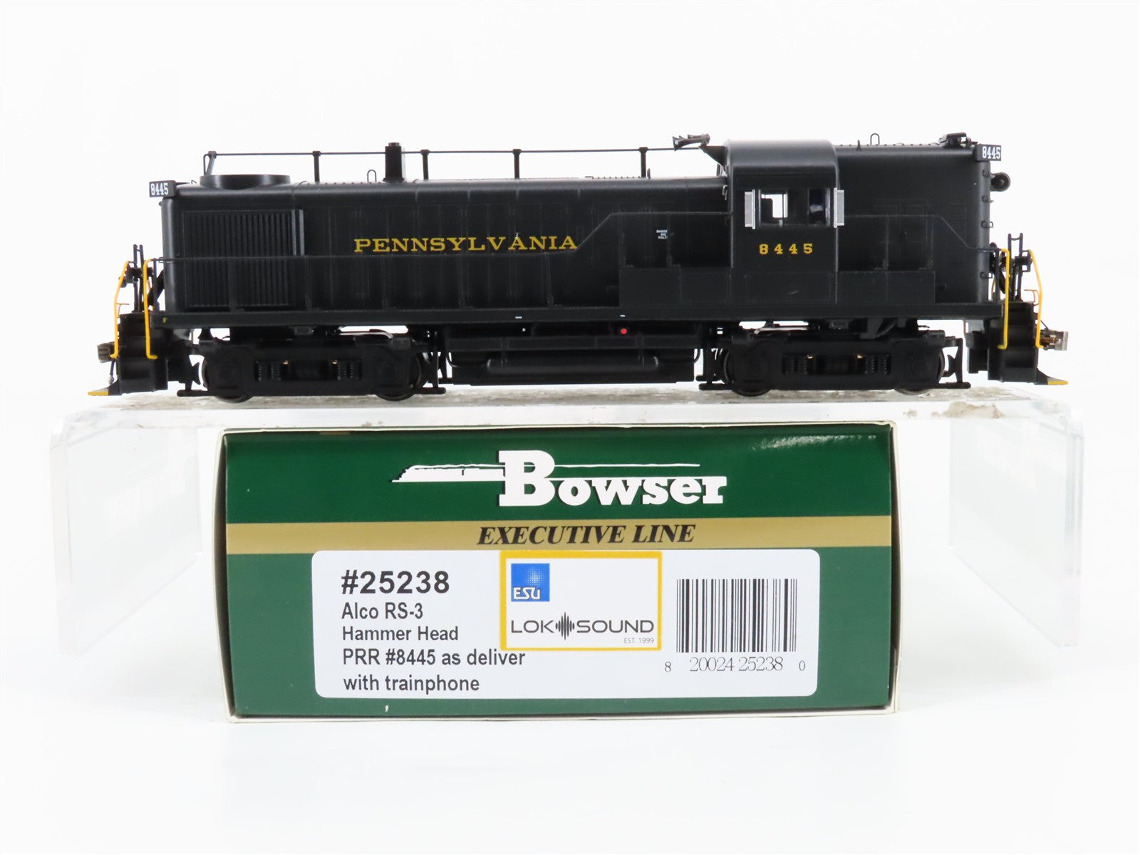 HO Scale Bowser 25238 PRR Pennsylvania RS-3 Diesel Locomotive #8445 wDCC & Sound