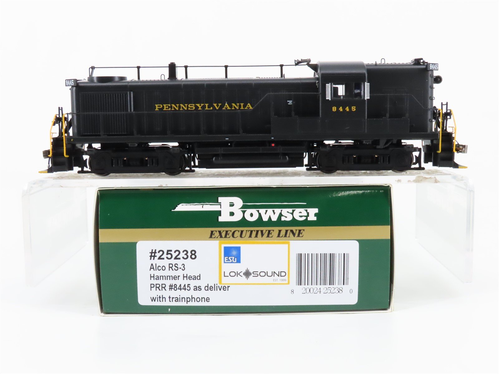 HO Scale Bowser 25238 PRR Pennsylvania RS-3 Diesel Locomotive #8445 wDCC & Sound