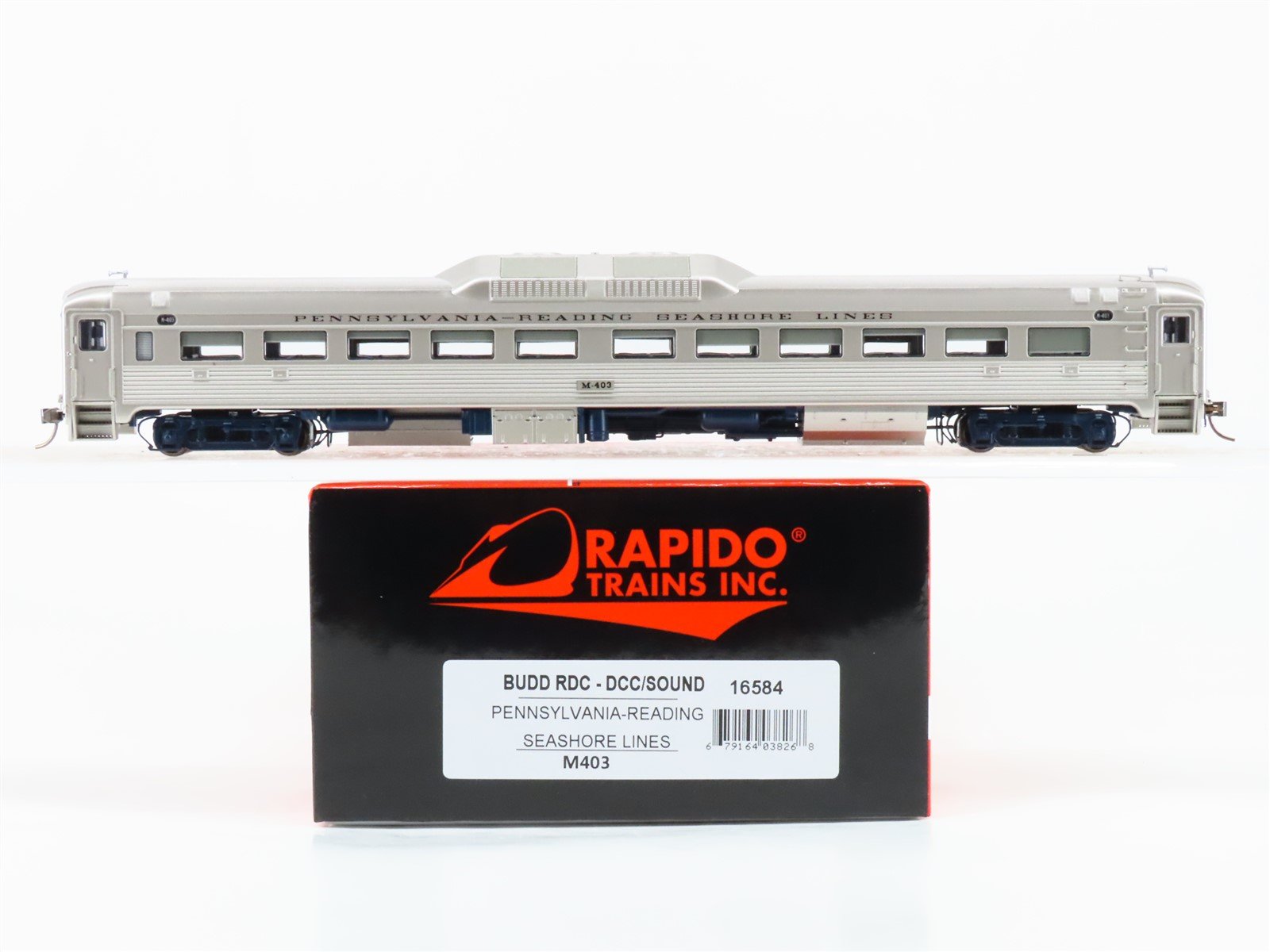 HO Scale Rapido 16584 PRR/RDG Seashore Lines BUDD RDC Diesel Railcar #M403 wDCC