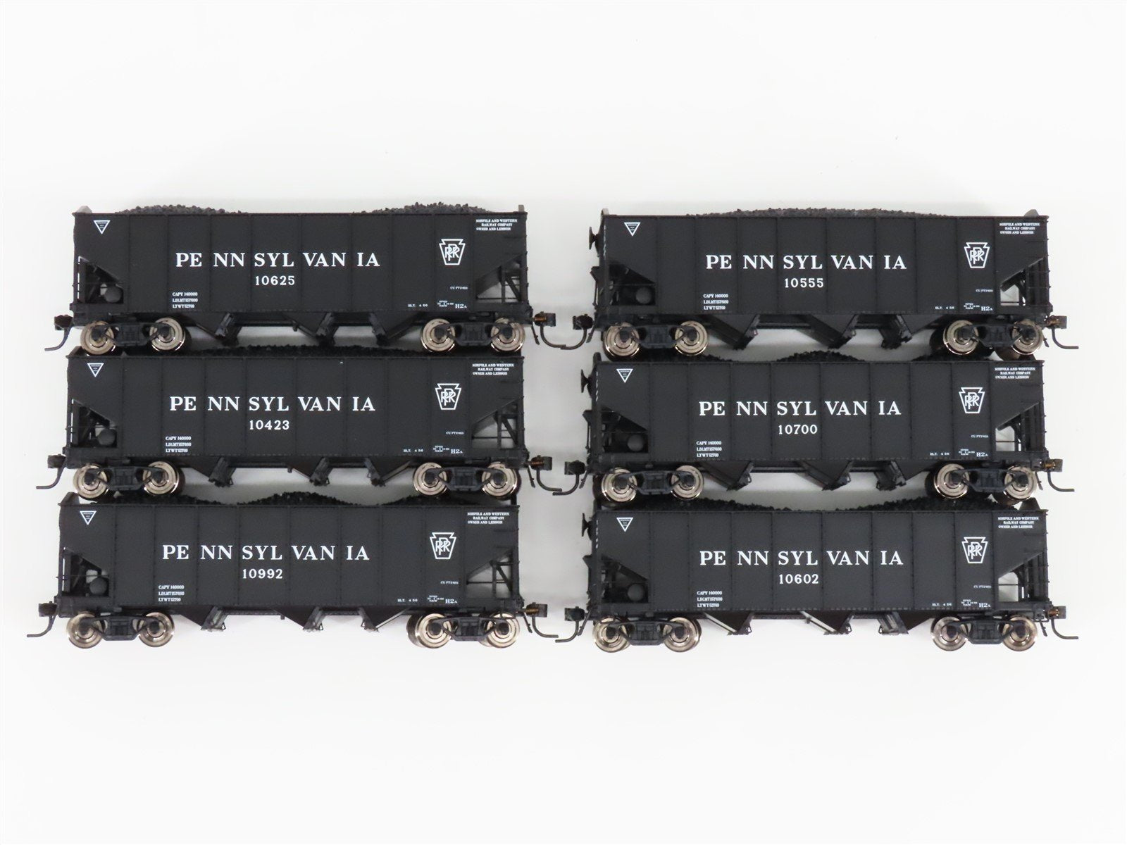 HO Scale Broadway Limited BLI 4448 PRR Pennsylvania H2a 3-Bay Hopper 6-Pack