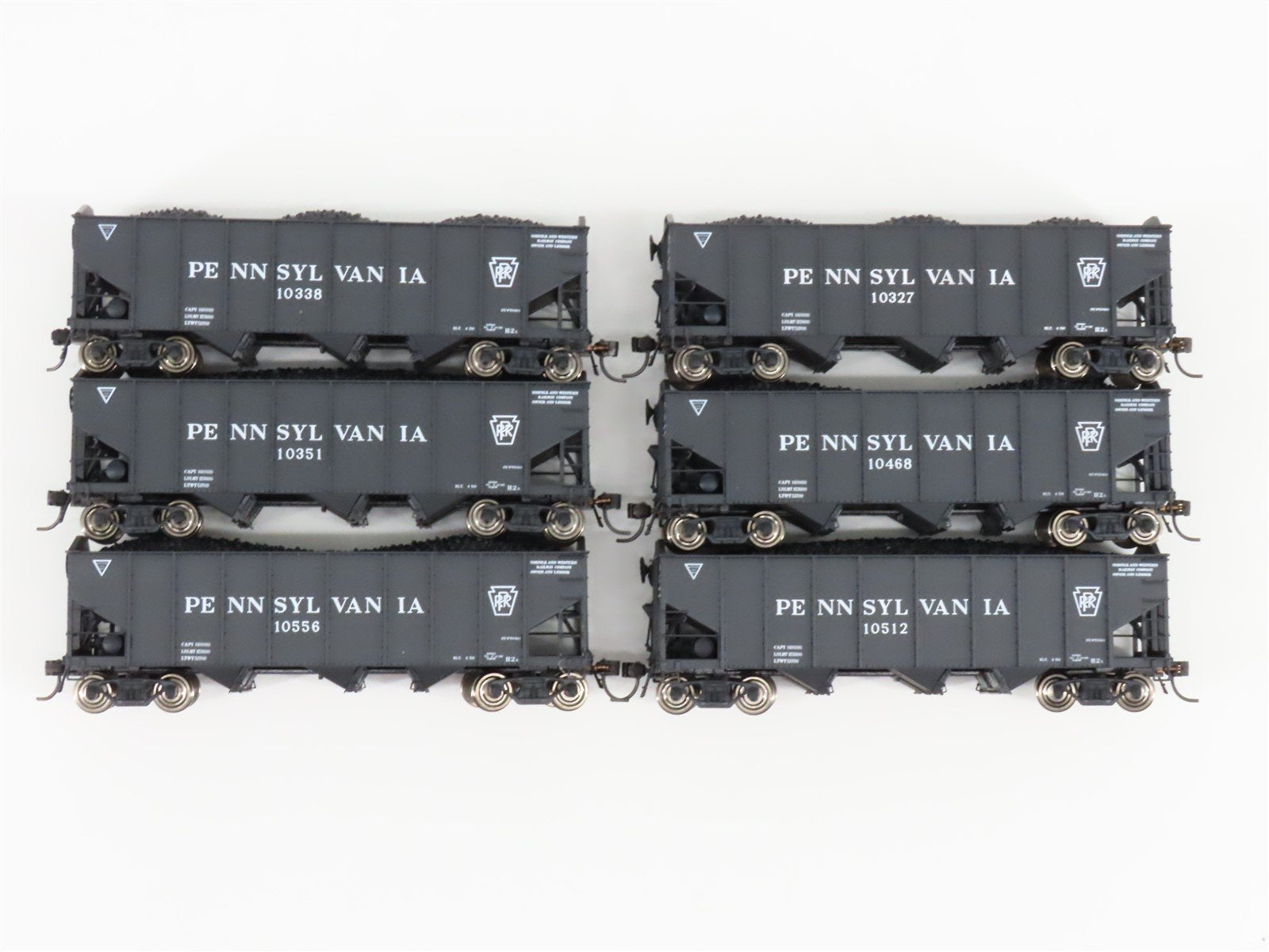 HO Scale Broadway Limited BLI 810 PRR Pennsylvania H2a 3-Bay Hopper 6-Pack