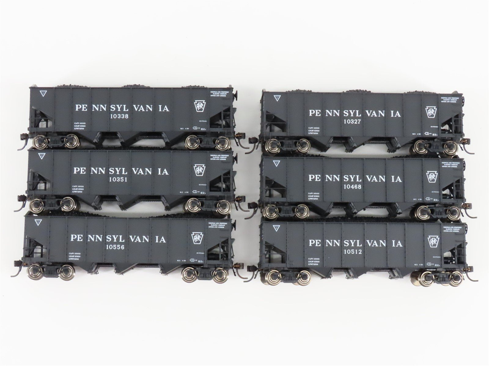 HO Scale Broadway Limited BLI 810 PRR Pennsylvania H2a 3-Bay Hopper 6-Pack
