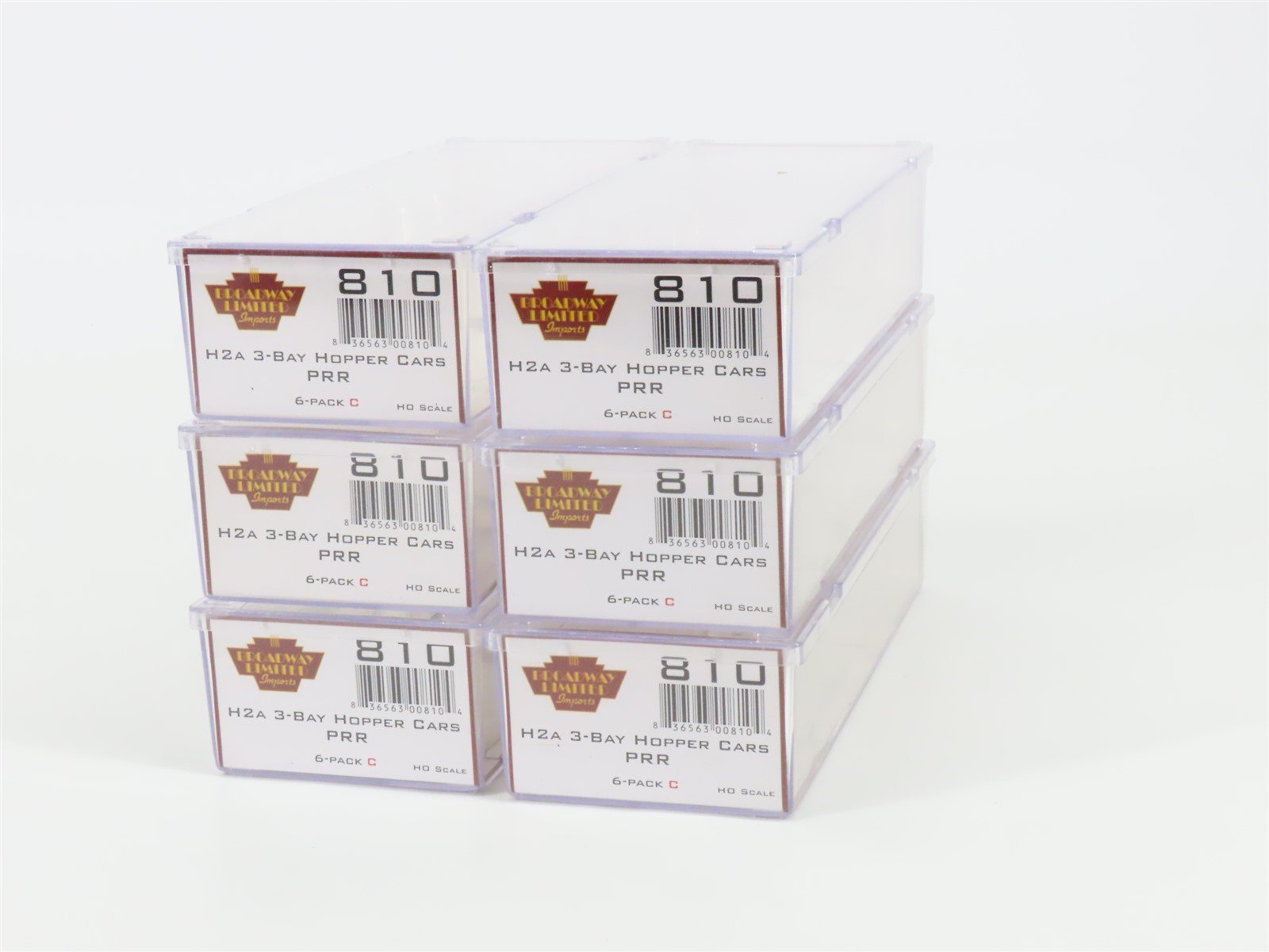 HO Scale Broadway Limited BLI 810 PRR Pennsylvania H2a 3-Bay Hopper 6-Pack