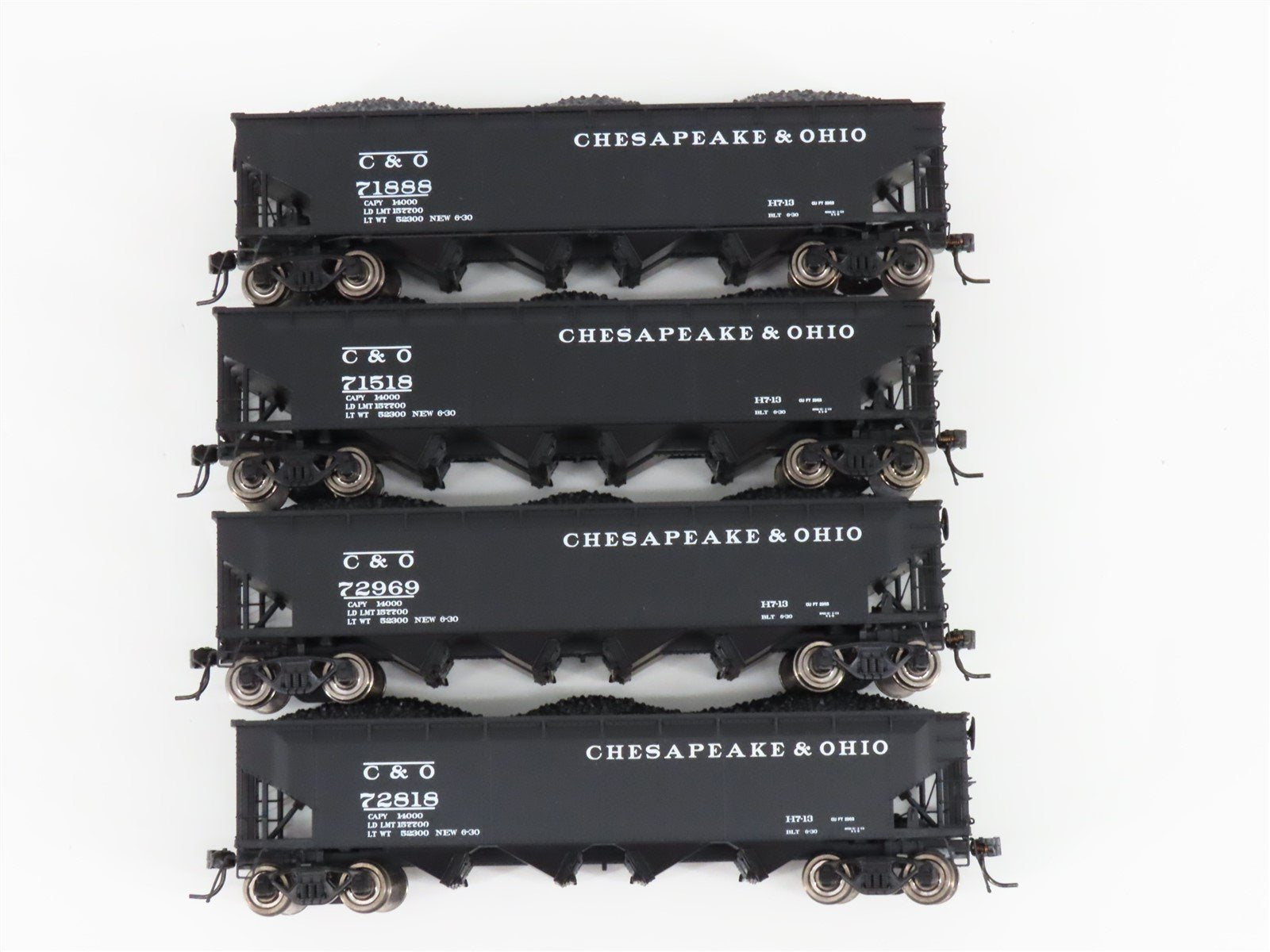 HO Scale Broadway Limited BLI 2769 C&O Railway ARA 4-Bay Hopper 4-Pack
