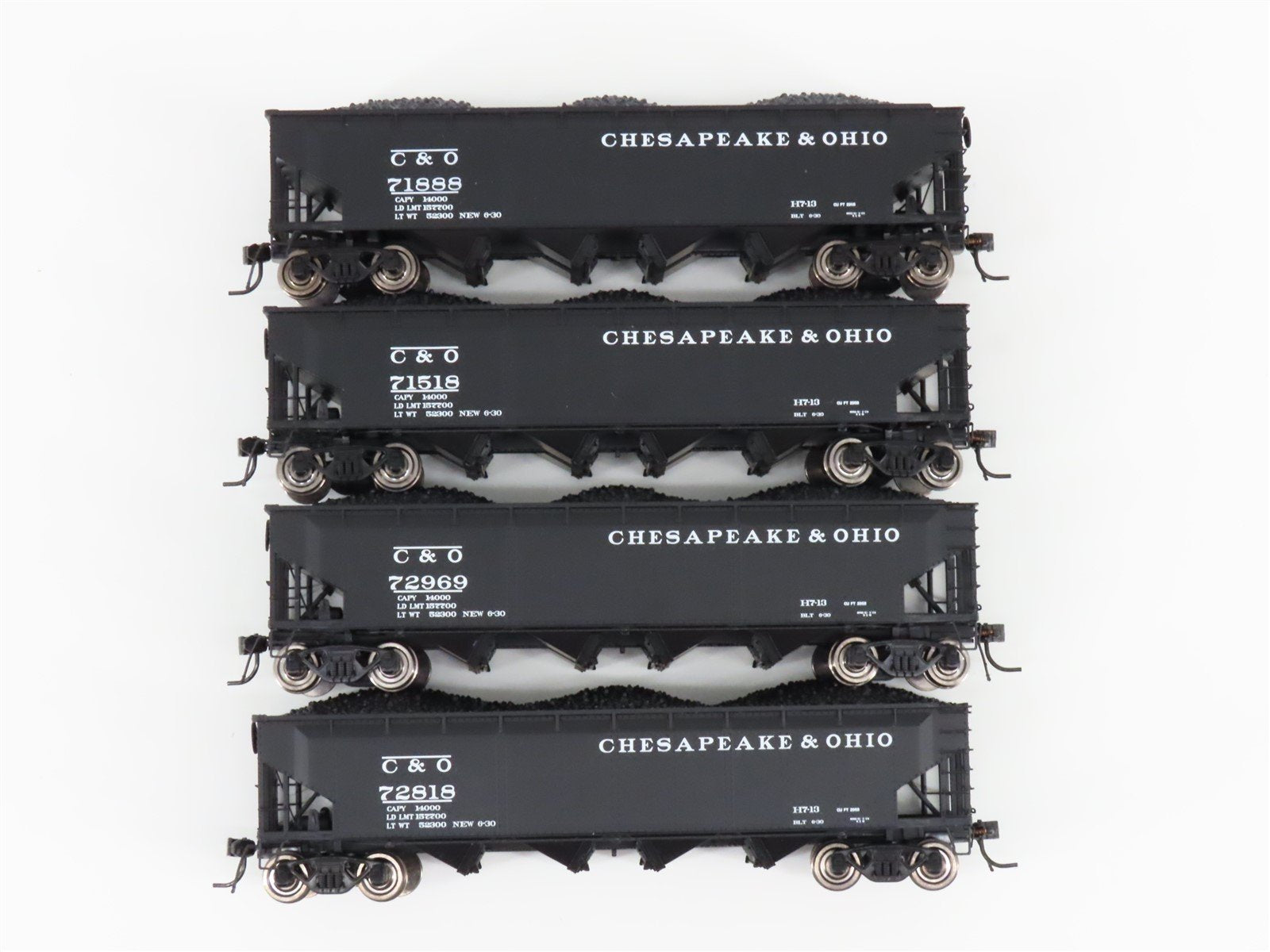 HO Scale Broadway Limited BLI 2769 C&O Railway ARA 4-Bay Hopper 4-Pack