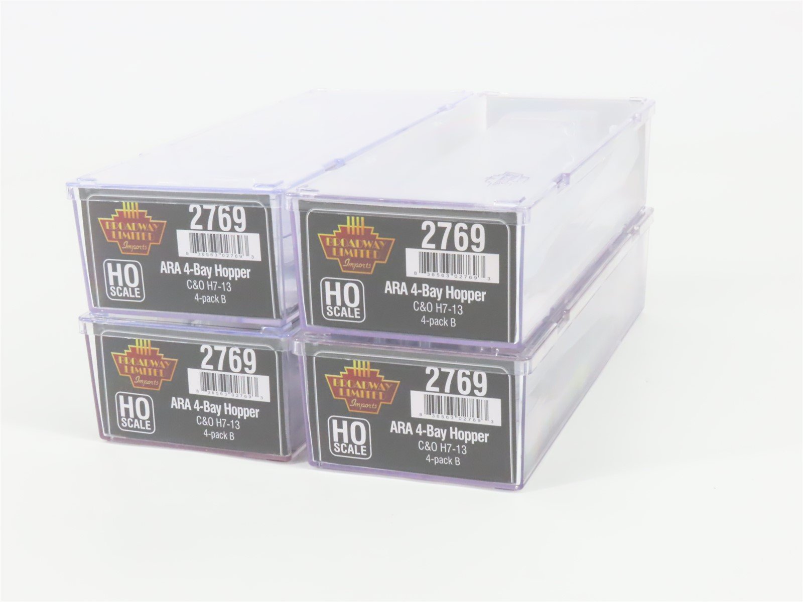 HO Scale Broadway Limited BLI 2769 C&O Railway ARA 4-Bay Hopper 4-Pack