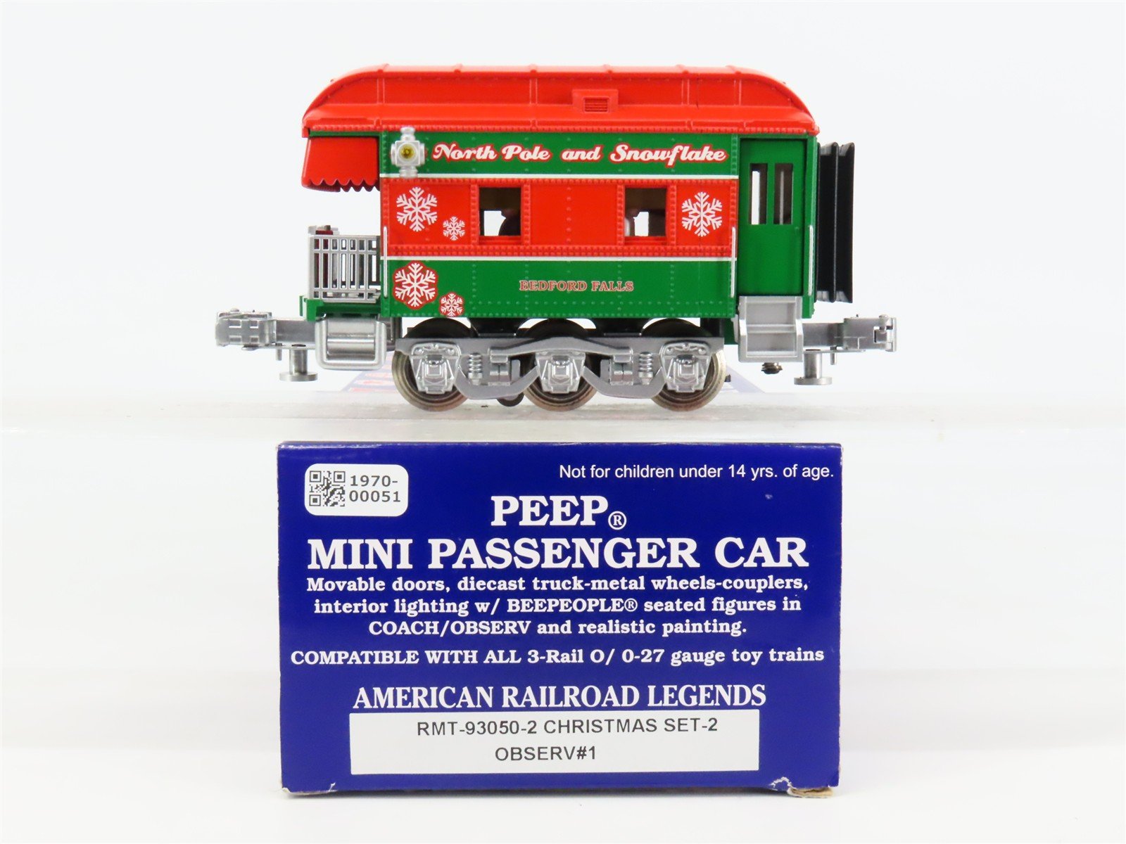O Gauge 3-Rail Aristo-Craft RMT-93050-2 Christmas Obs Mini #1 Passenger Car