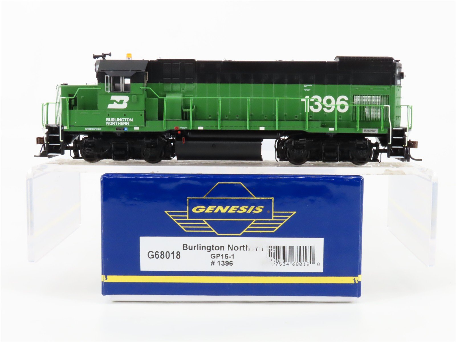 HO Scale Athearn Genesis G68018 BN Burlington Northern GP15-1 Diesel Loco #1396