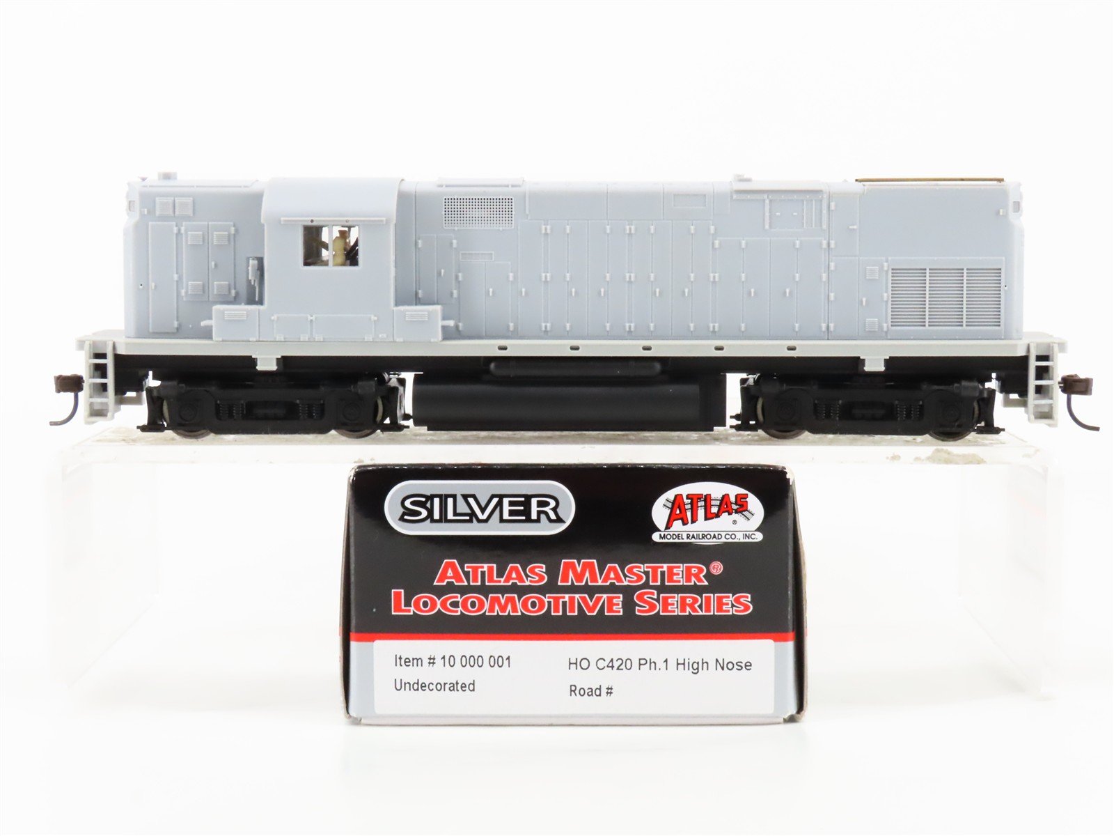 HO Scale Atlas Silver 10001977 Undecorated C420 Phase 2 Diesel Locomotive