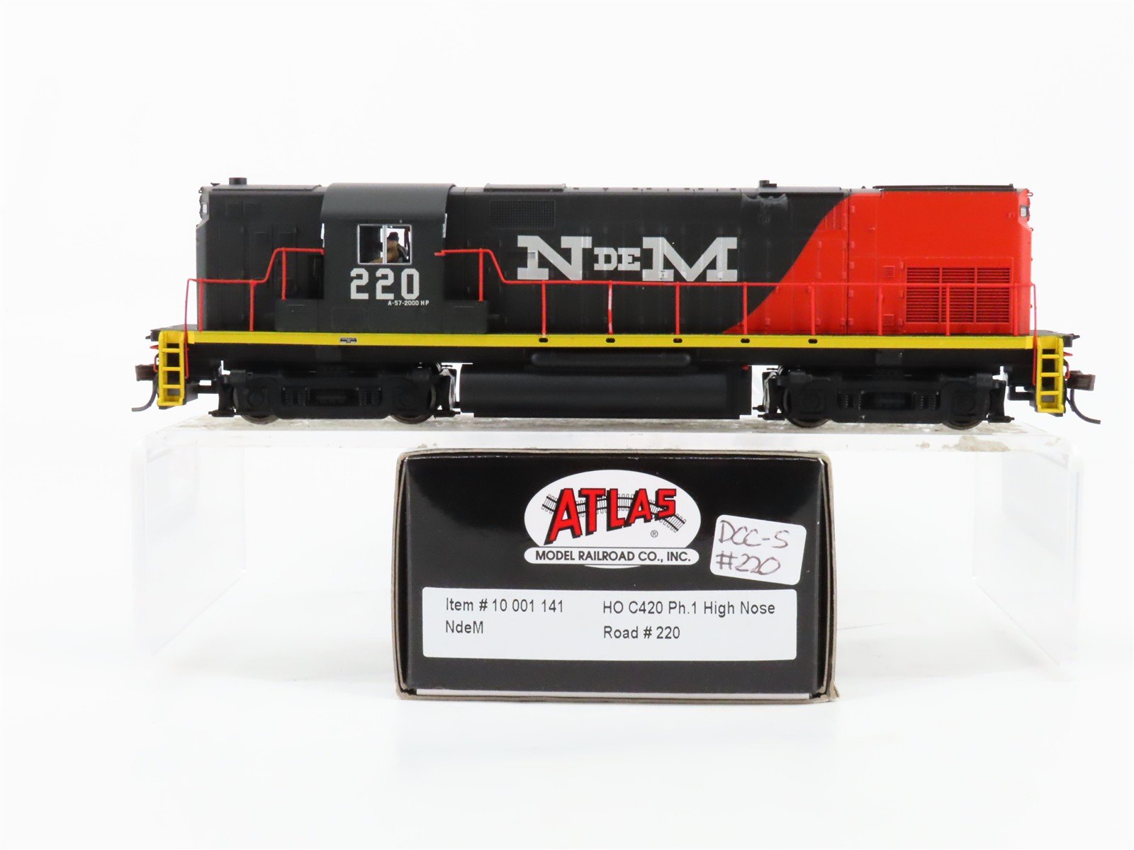 HO Atlas 10001141 N de M Nacionales de México C420 Diesel #220 wDCC & Sound