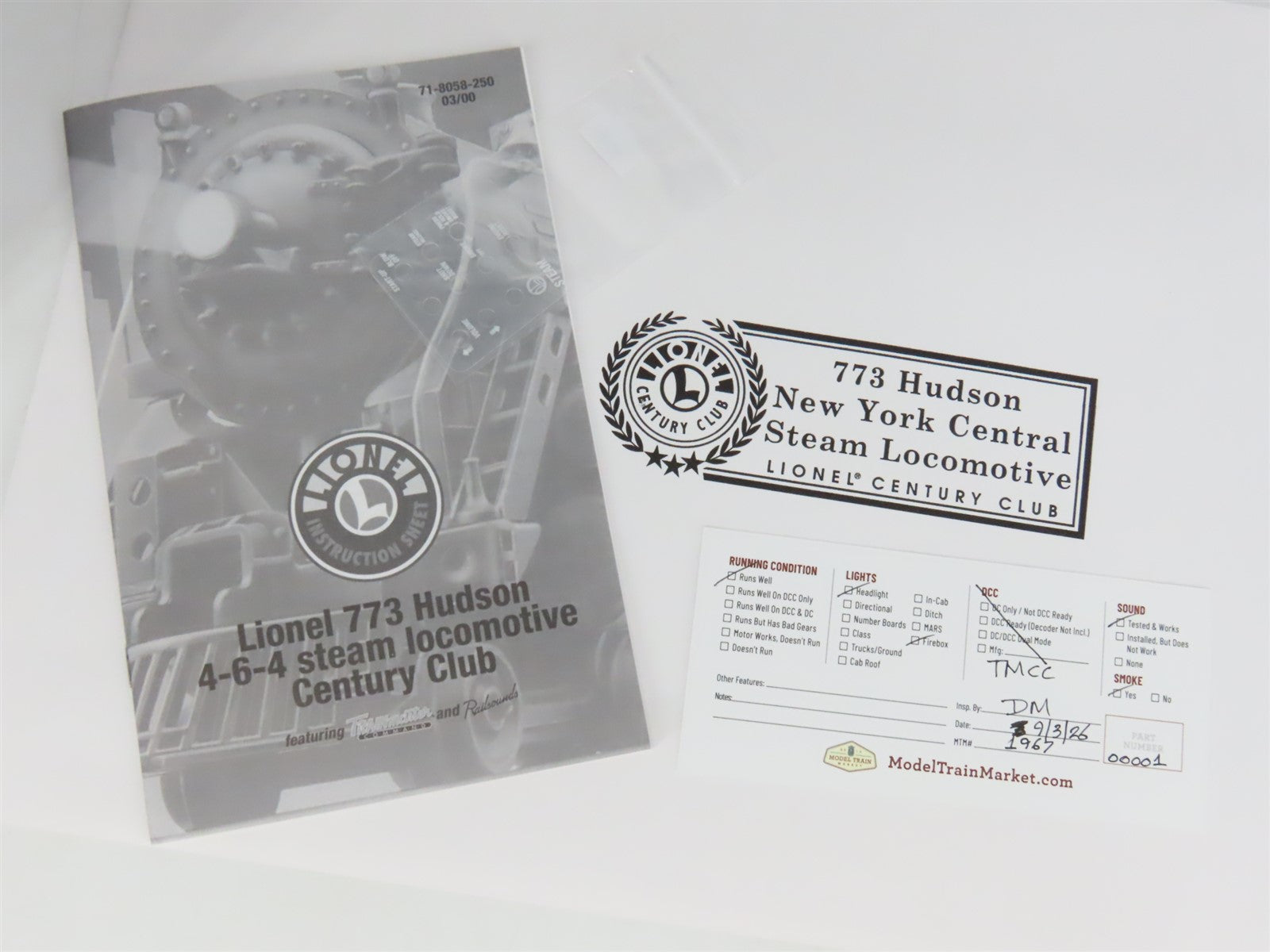 O 3-Rail Lionel Century Club 6-18058 NYC 4-6-4 Hudson Steam #773 w/ TMCC & Sound