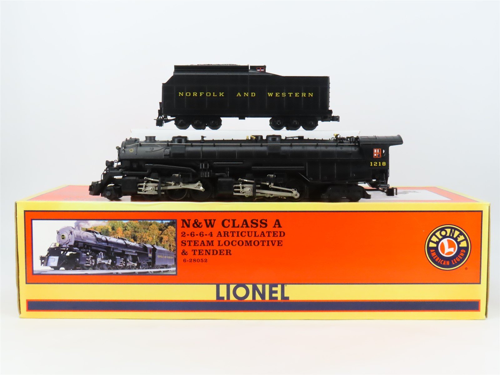 O Gauge 3-Rail Lionel 6-28052 N&W 2-6-6-4 Articulated Steam #1218 w/TMCC & Sound