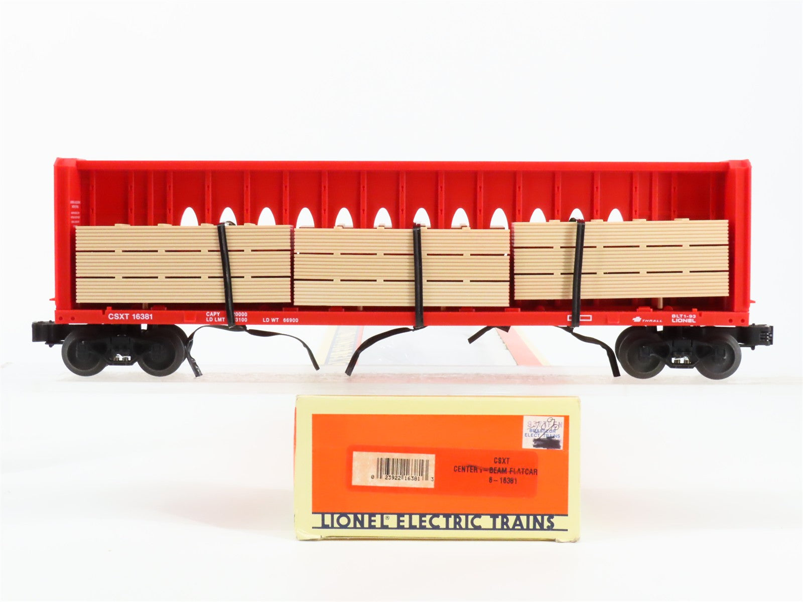 O Scale Lionel 6-16381 CSXT CSX Transportation Flat Car 16381 RTR