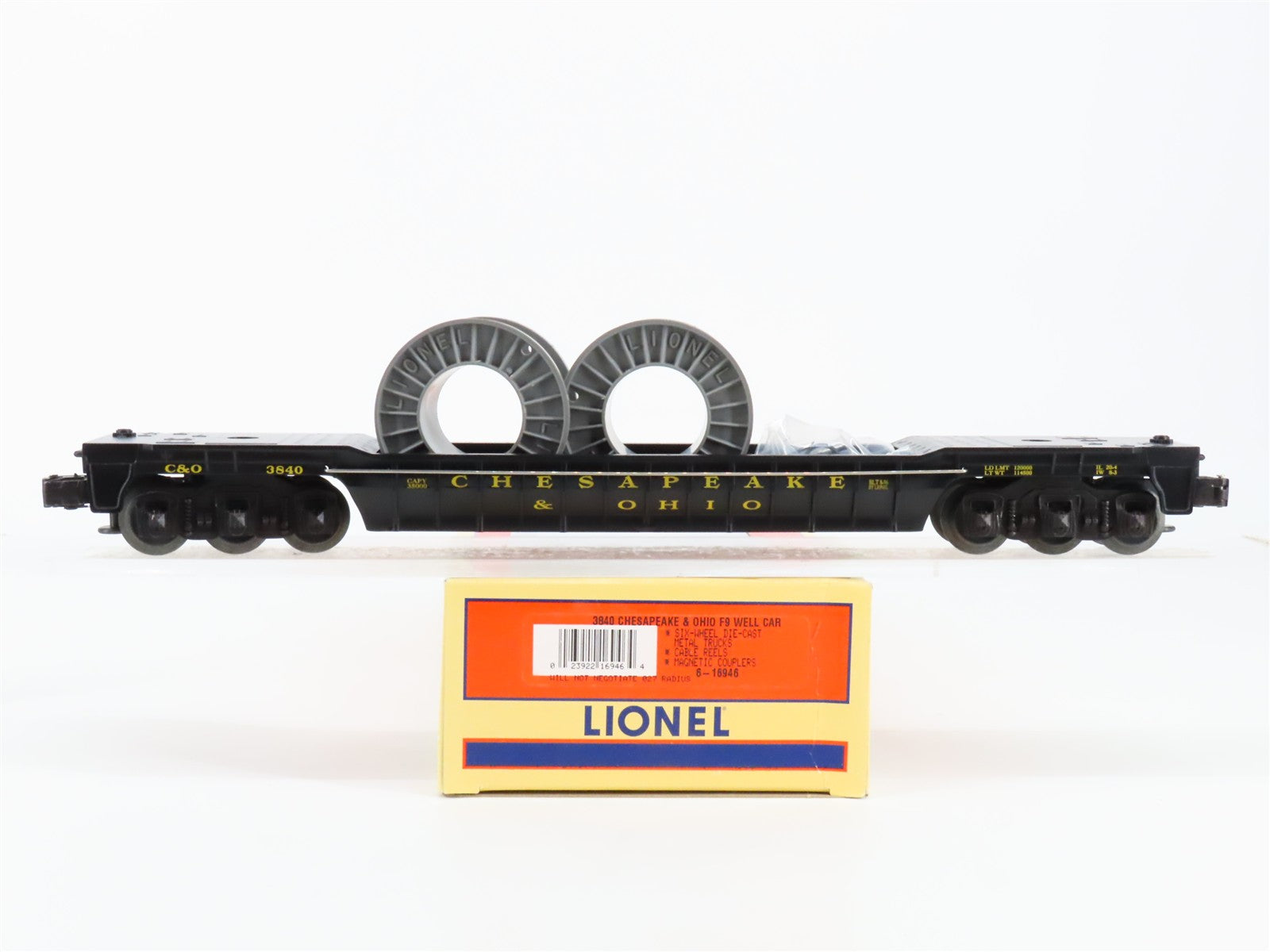 O Scale Lionel 6-16946 C&O Chesapeake & Ohio Flat Car 3840 RTR