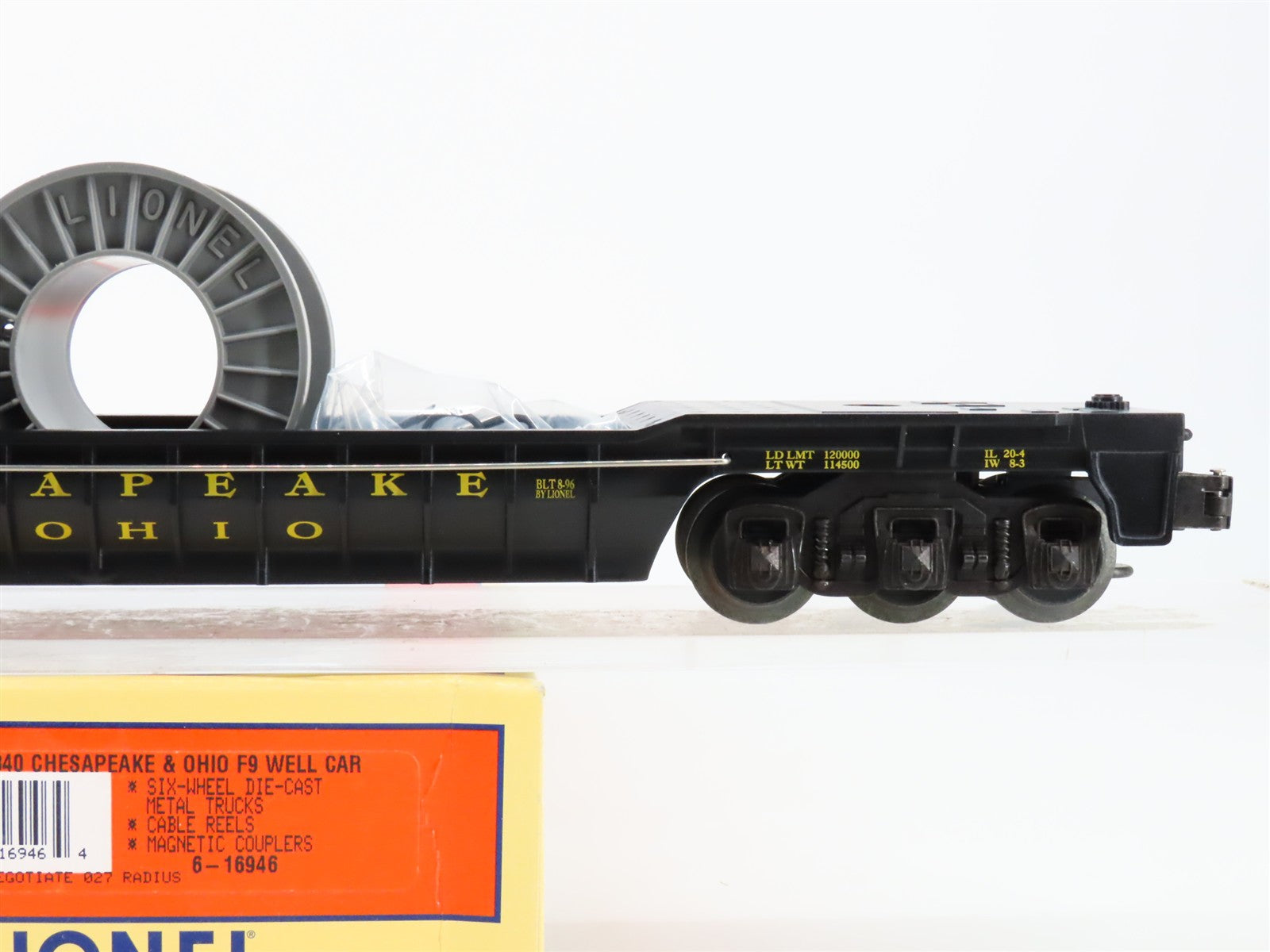 O Scale Lionel 6-16946 C&O Chesapeake & Ohio Flat Car 3840 RTR