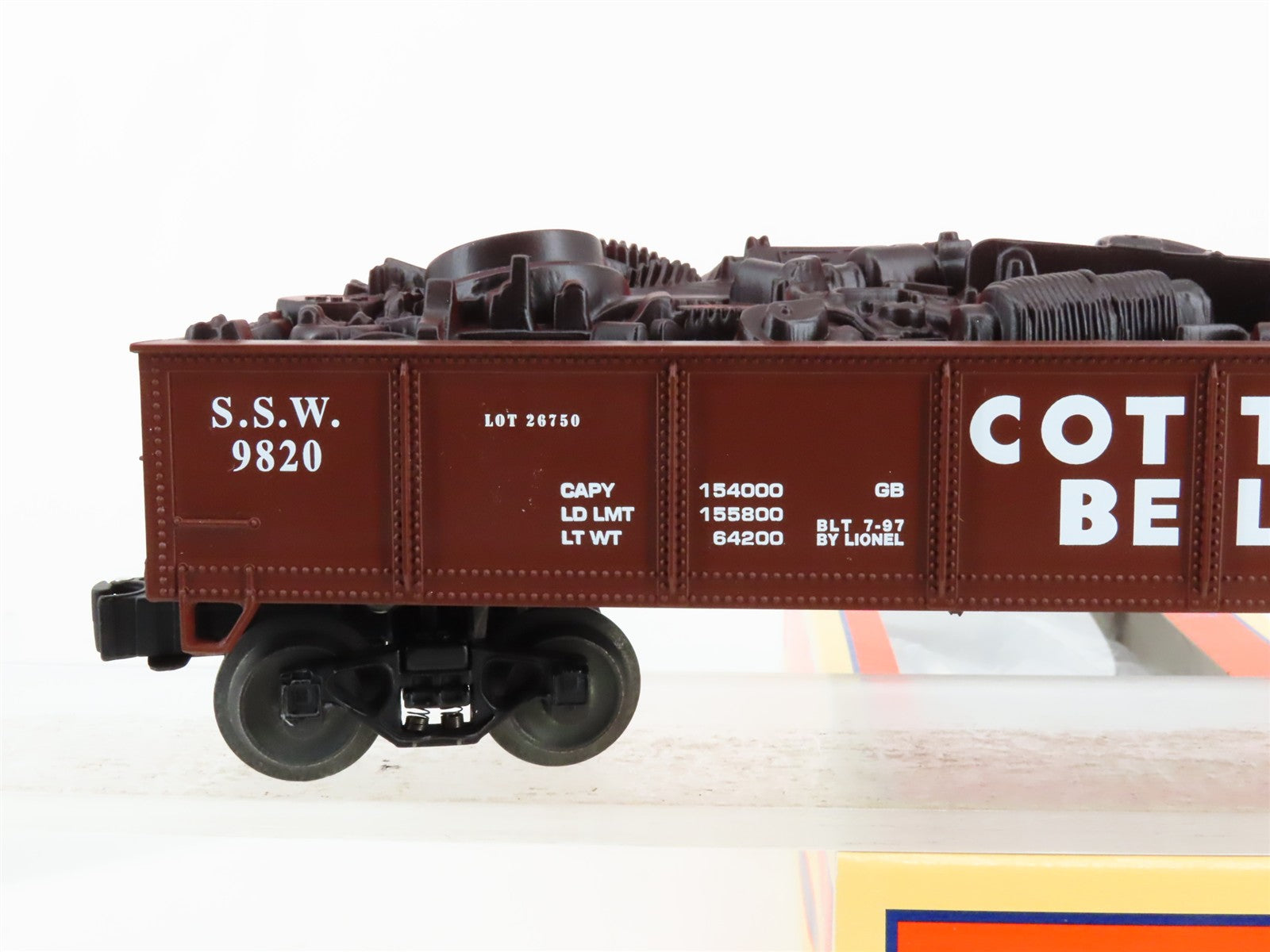 O Scale Lionel 6-17408 S.S.W. Cotton Belt 51' Gondola 9820 RTR