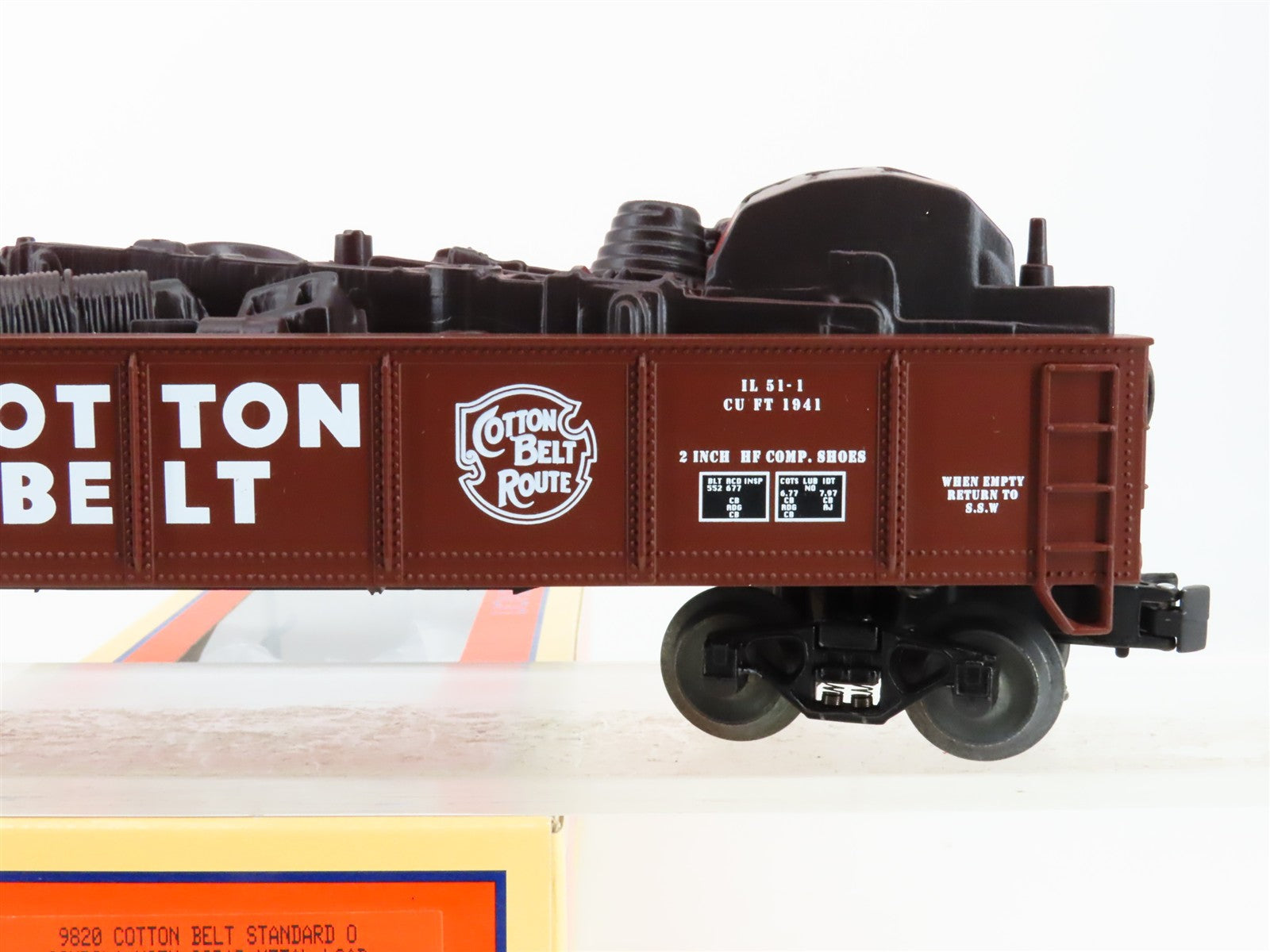 O Scale Lionel 6-17408 S.S.W. Cotton Belt 51' Gondola 9820 RTR